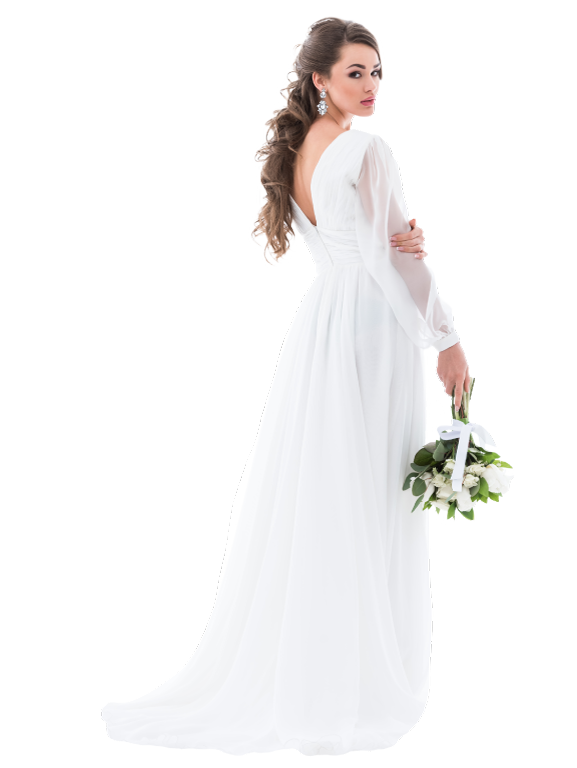Een stralende bruid draagt een adembenemende trouwjurk van Laliza Bridal Boutique, perfect voor haar grote dag.